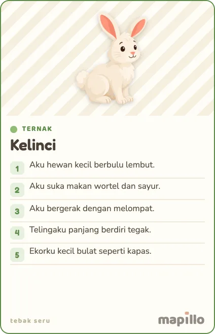 Kartu Tebak Seru kelinci